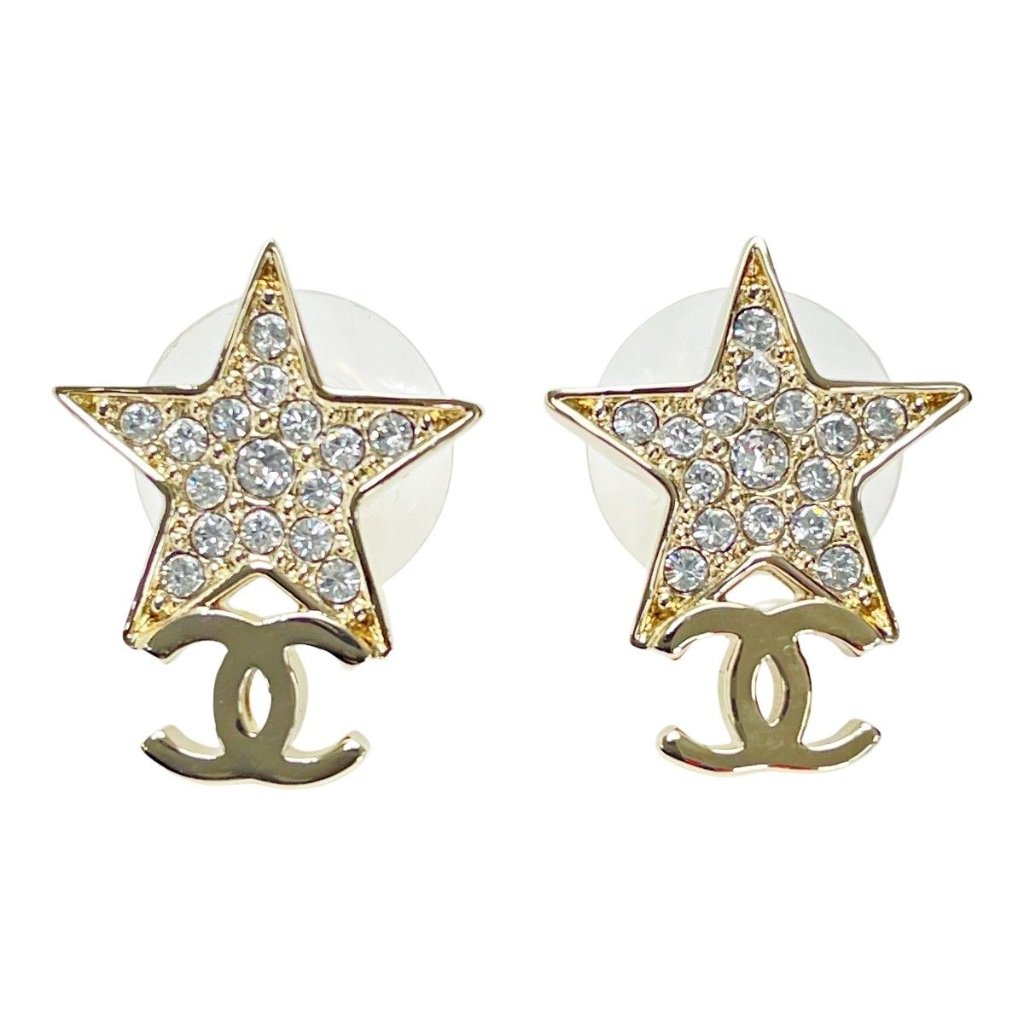 Chanel Gold Star Coco Mark Gp Rhinestone Accessories 1435$